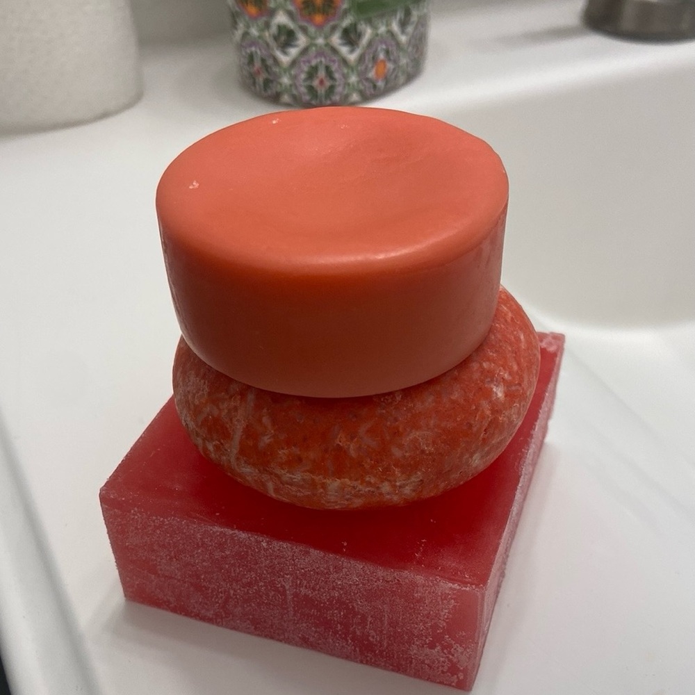 Handmade Mango Shampo bar & Conditioner bar Hibiscus&Jasmine bar soap set of 3